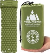 RINORDIC 550g ultraleichte aufblasbare Isomatte - mit aufblasbarem Kissen