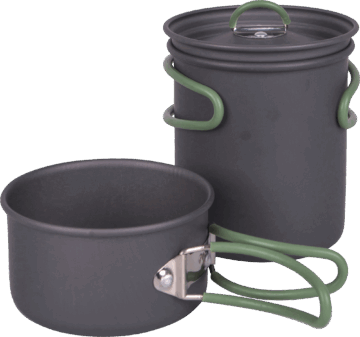 Bo-Camp Explorer Kochgeschirr-Set Aluminium eloxiert 2-tlg. - Trekkinggeschirr