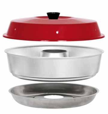 Omnia Campingbackofen 25 cm + 5 Aluformen mit Pappdeckel im Set - Auflauf- und Backformen
