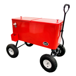 AXI Retro Kühlbox rot, Getränkekühlschrank – 76 Liter