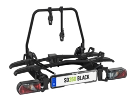 Fahrradträger für 2 Fahrräder SD260 Schwarz EUFAB speziell für Flügeltüren