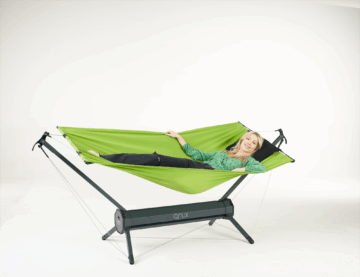 QNUX Travel Bed (Arcan Grau, Natura Grün) - Hängematten
